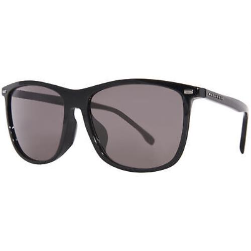 Hugo Boss 1215/F/SK 807/IR Sunglasses Women`s Black/grey Square Shape 59mm