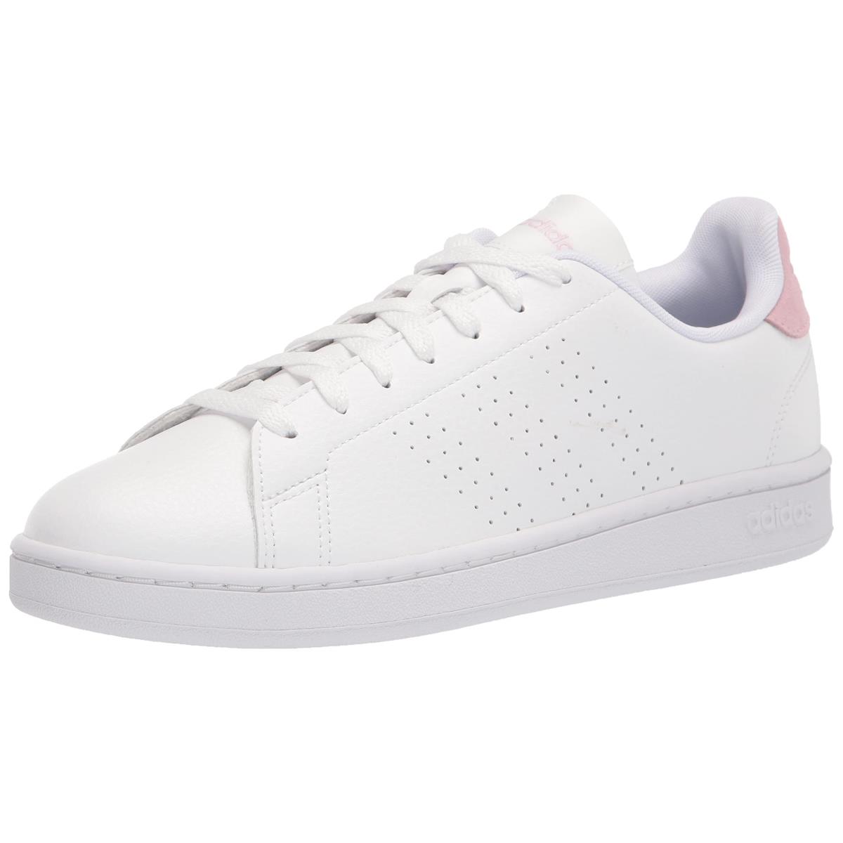 Adidas Women`s Advantage Tennis Shoes White/White/Aero Pink