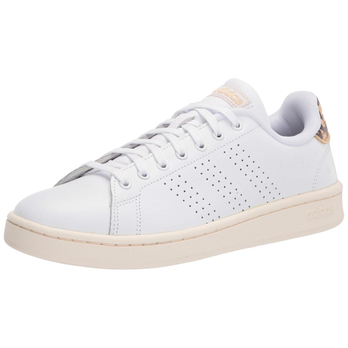 Adidas Women`s Advantage Tennis Shoes White/White/Gold Metallic