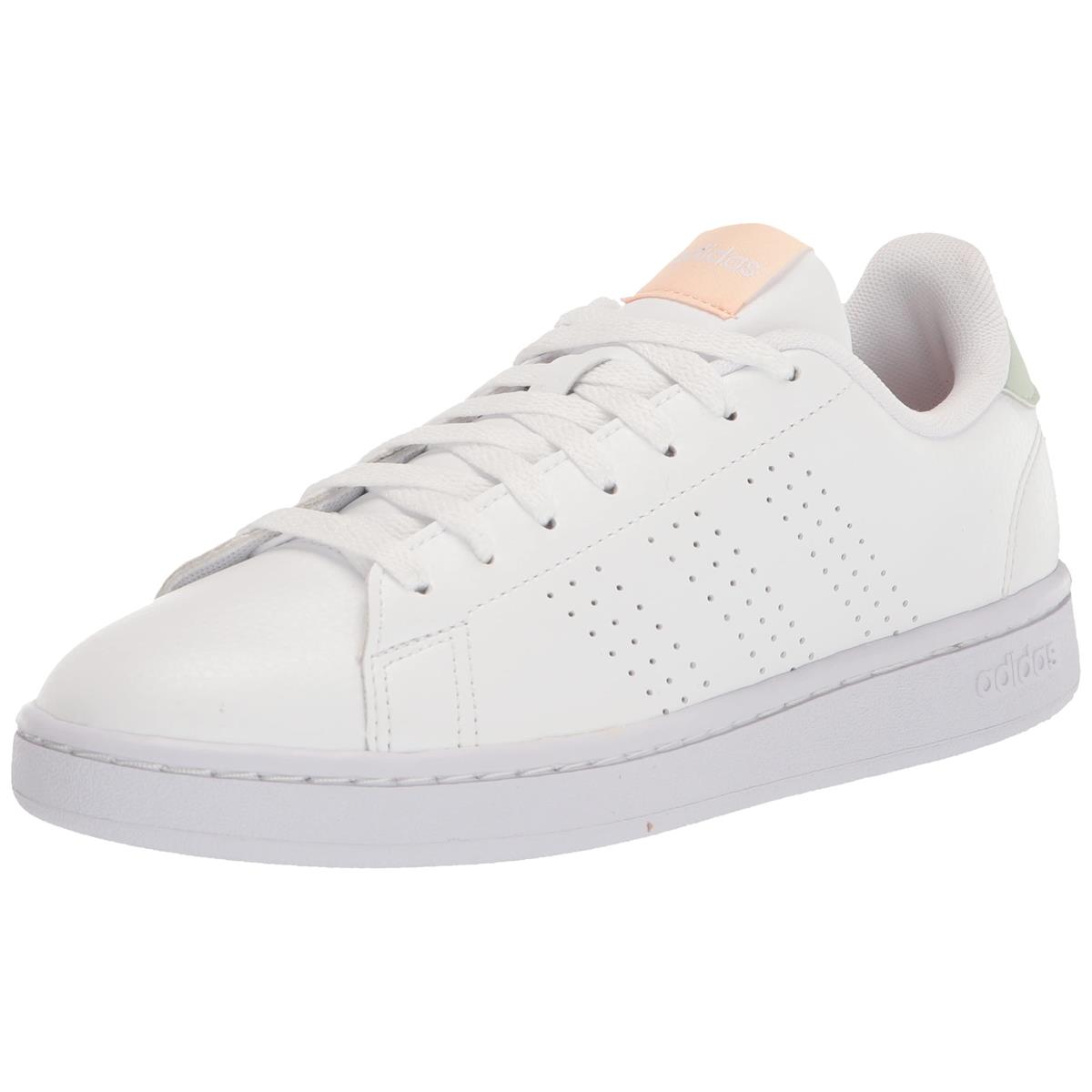 Adidas Women`s Advantage Tennis Shoes White/White/Linen Green