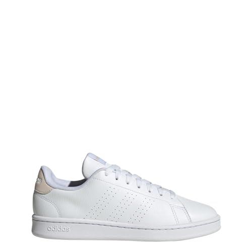 Adidas Women`s Advantage Tennis Shoes White/White/Putty Mauve