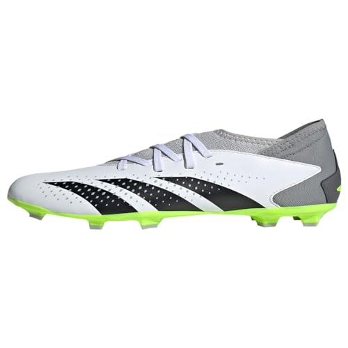 Adidas Unisex Accuracy.3 Firm Ground Soccer Shoe White/Core Black/Lucid Lemon