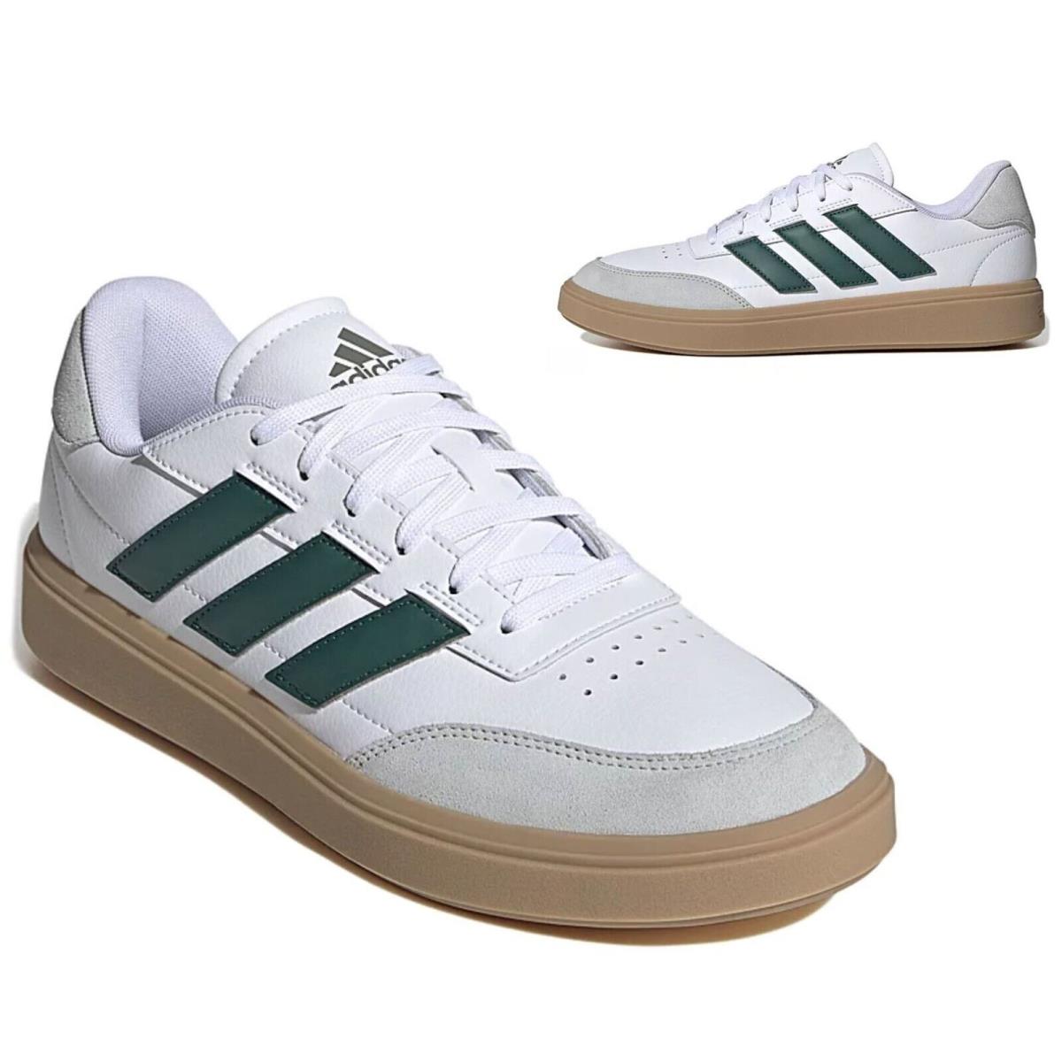 Adidas Courtblock Athletic Sneaker Casual Shoes Mens White Green All Sizes