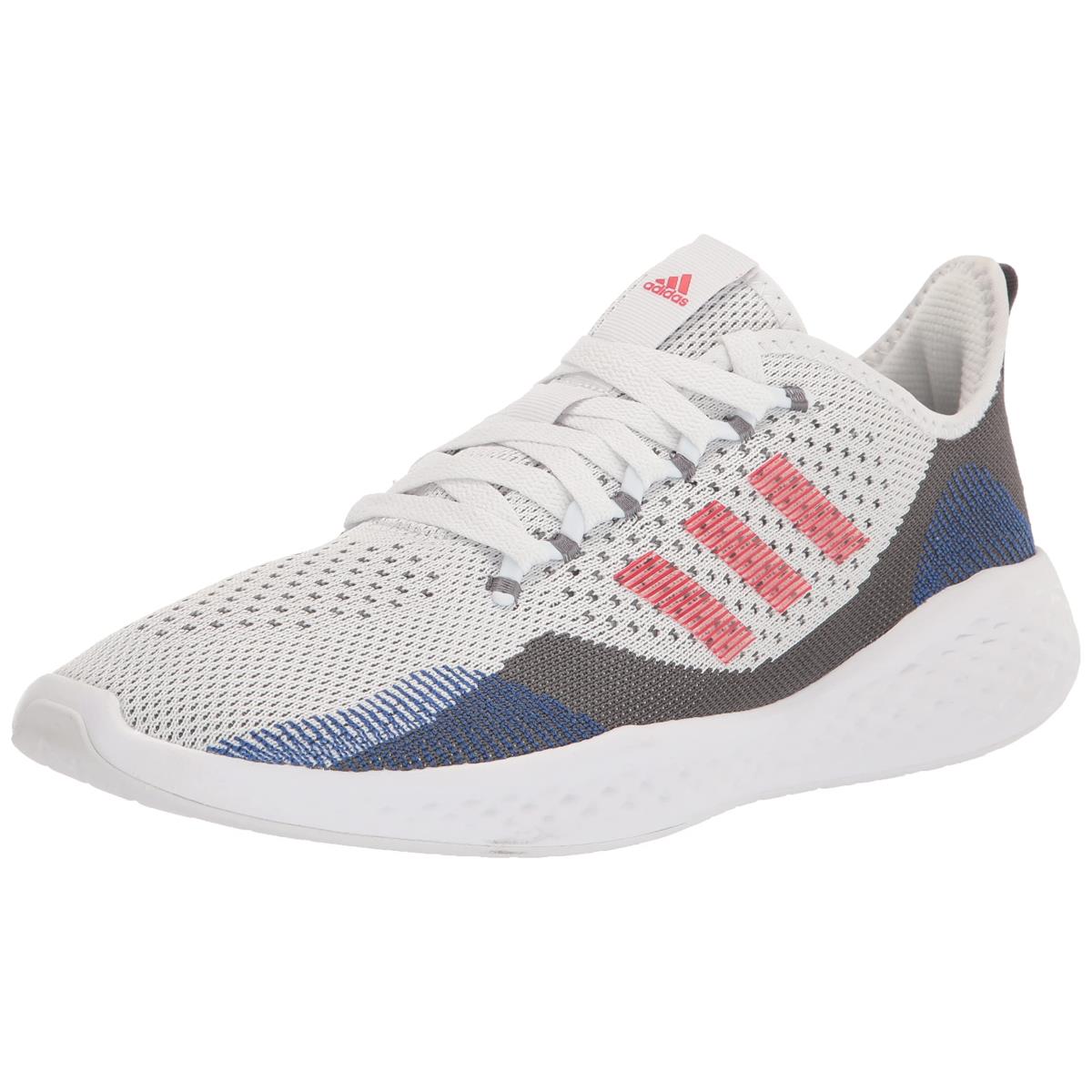 Adidas Men`s Fluidflow 2.0 Shoes Running Ftwr White/Vivid Red/Grey Five