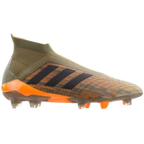 Adidas Predator 18+ Firm Ground Soccer Cleats Mens Orange Sneakers Athletic Shoe