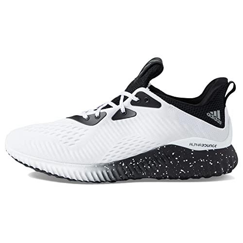 Adidas Men`s Alphabounce Em M Running Shoe White/Iron Metallic/Black