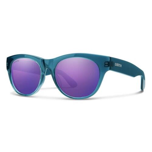 Smith Sophisticate Women Carbonic Sunglasses Crystal Mediterranean/violet Mirror