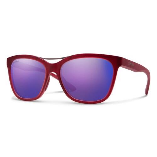 Smith Optics Cavalier Chromapop Sunglasses Matte Crystal Deep Maroon/chromapop - Frame: , Lens: