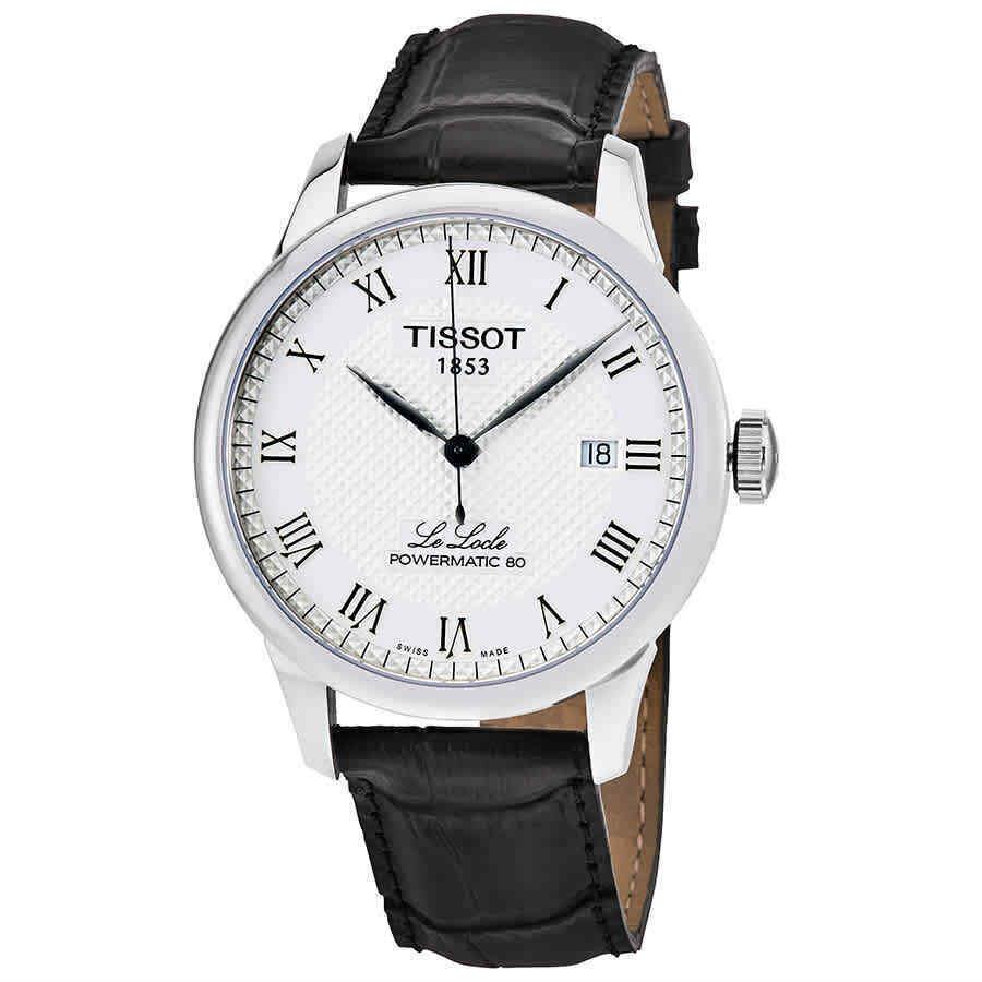 Tissot Le Locle Powermatic 80 Automatic Men`s Watch T006.407.16.033.00 - Dial: Silver, Band: Black, Bezel: Silver