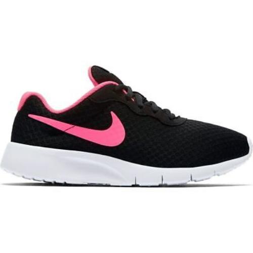 Nike Tanjun GS Black Hyper Pink White Kids Size 7 Running Shoes 818384 061