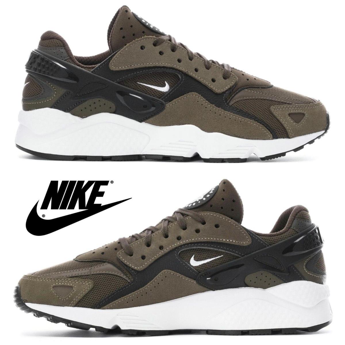 Nike Air Huarache Runner Men`s Casual Shoes Running Athletic Comfort Sport Khaki