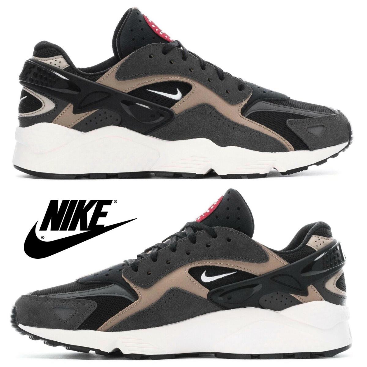Nike Air Huarache Runner Men`s Casual Shoes Running Athletic Comfort Sport Black - Black, Manufacturer: Black/White/Khaki/Gym Red