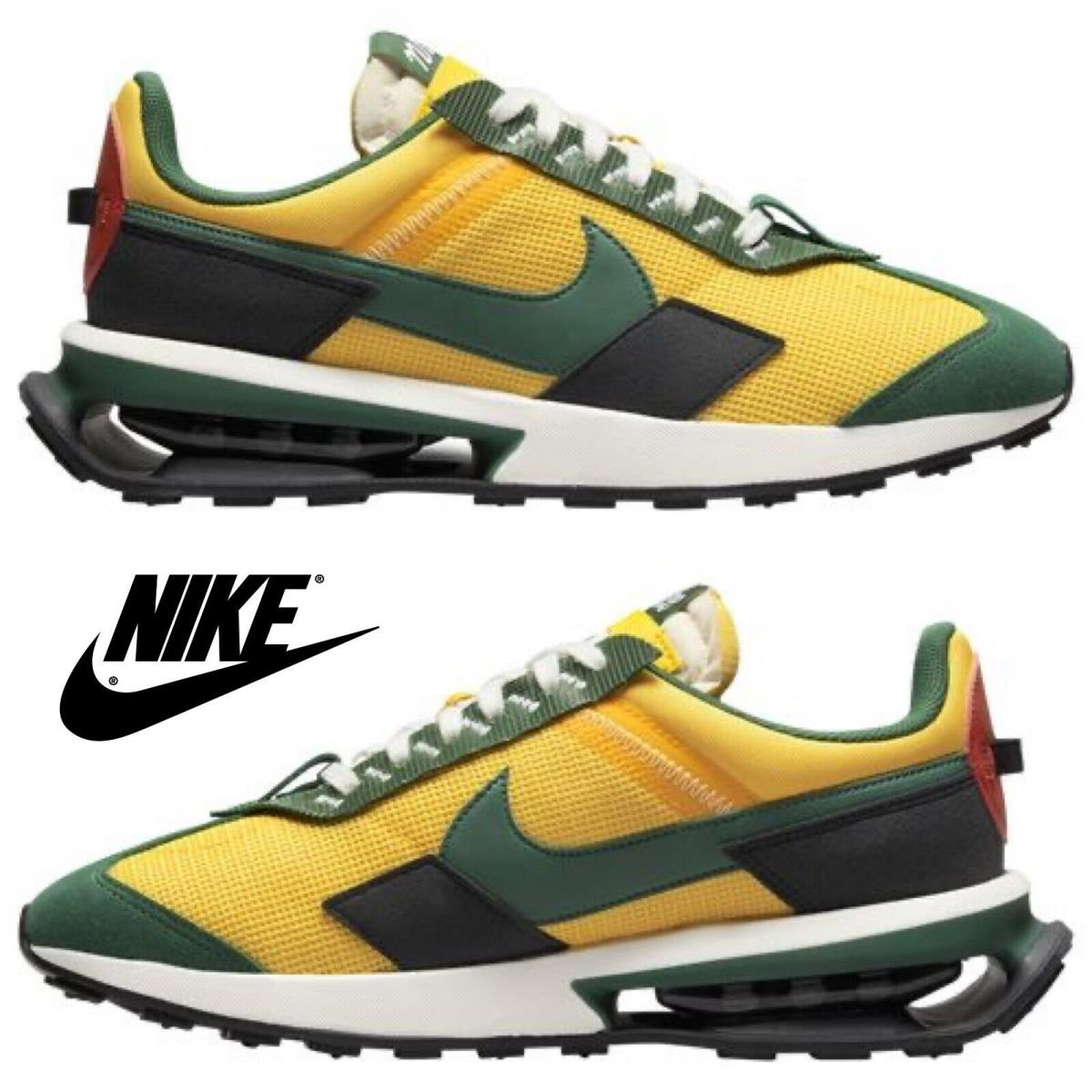 Nike Air Max Pre-day Men`s Sneakers Comfort Casual Sport Shoes Gold Green Black