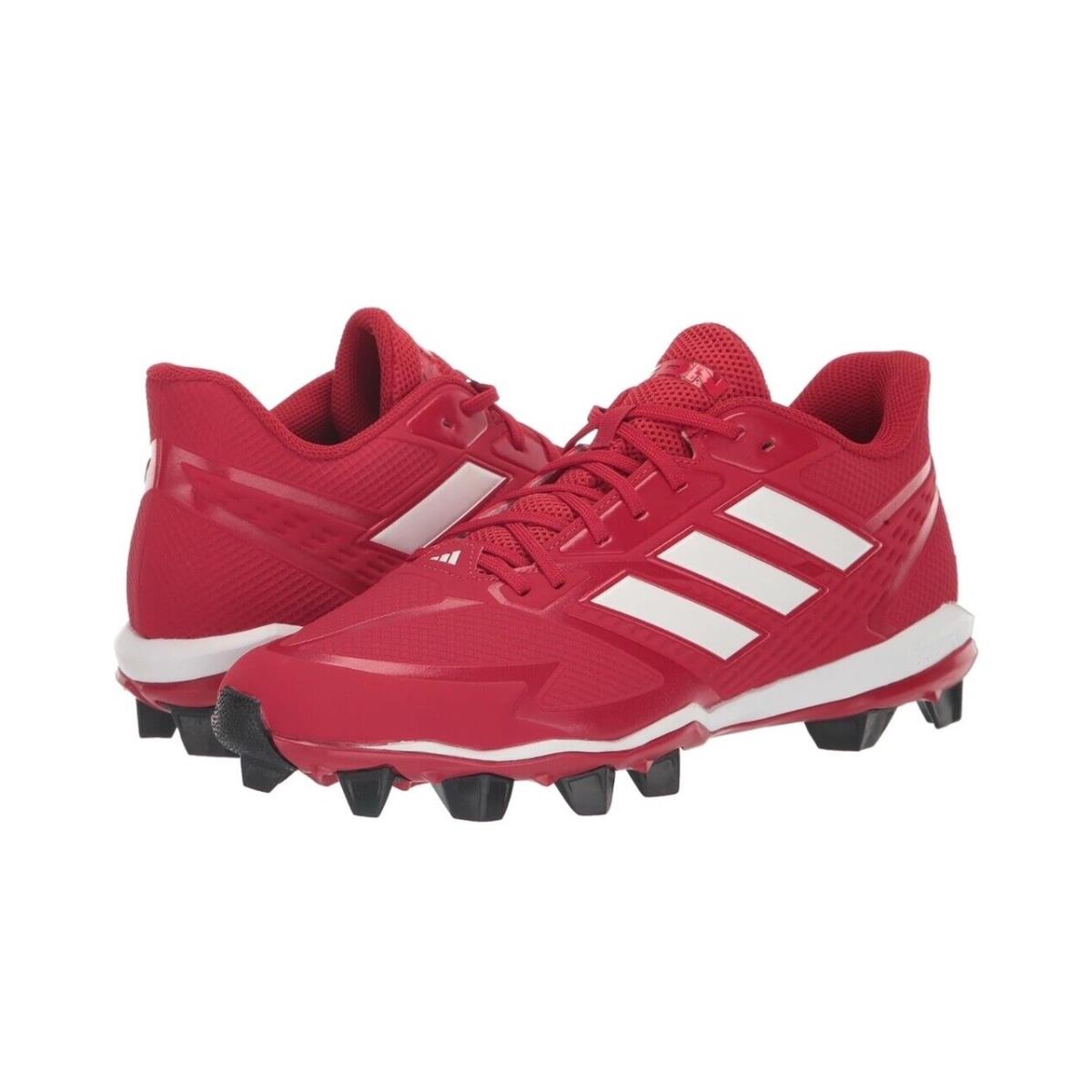 Adidas Men`s Icon 8 Mid Cleats Team Power Red/white/core Black Size: 13 - Team Power Red/White/Core Black