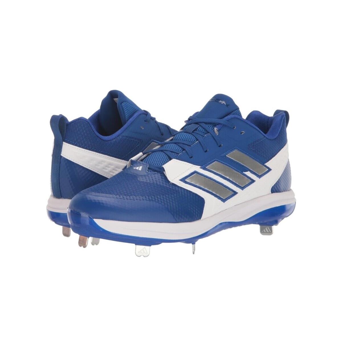 Adidas Men`s Icon 8 Mid Cleats Team Royal Blue/silver Metallic/white 12 M - Team Royal Blue/Silver Metallic/White