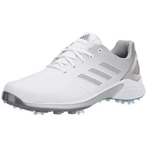 Adidas Men`s ZG21 Golf Shoes White Silver Size 7