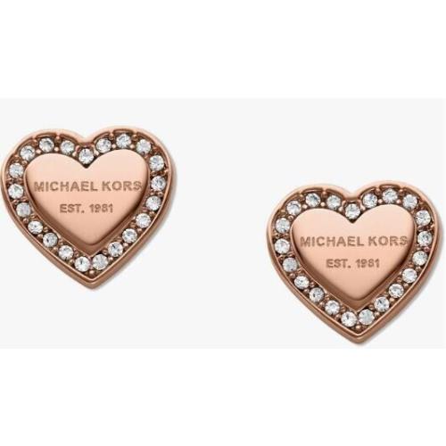 Michael Kors Heritage Hearts Earrings Rose Gold MKJX3967791