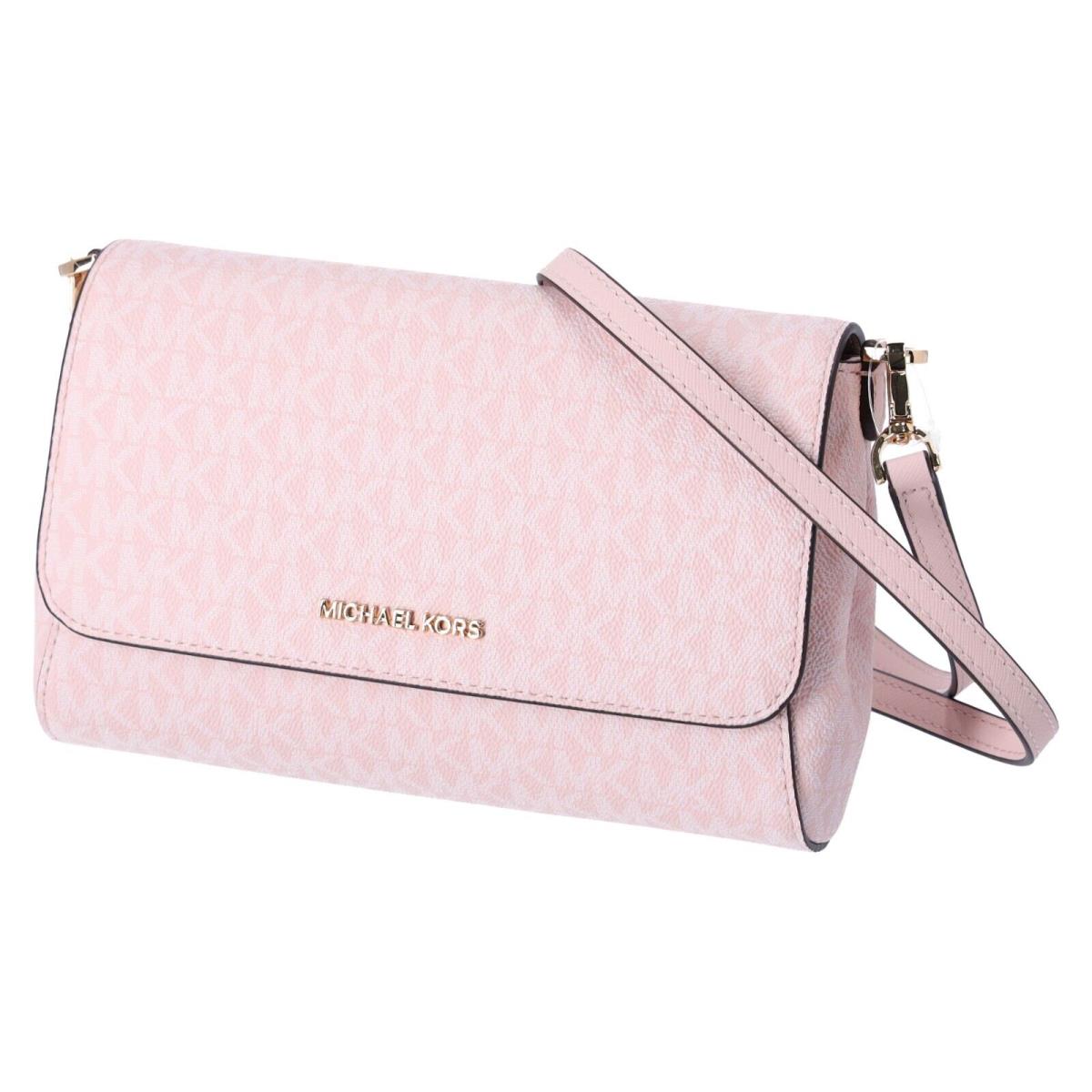 Michael Kors Jet Set Medium Convertible Pouchette Crossbody Light Powder Blush