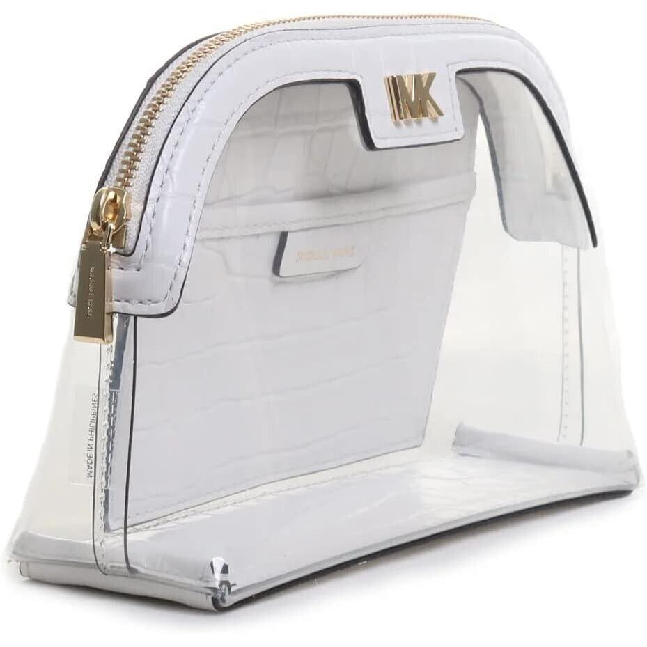 Kors Women`s Large Clear Travel Pouch Optic White One Size