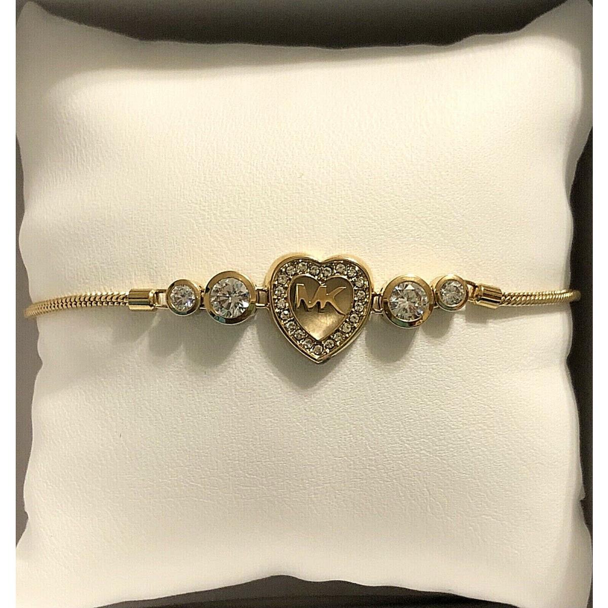 Michael Kors Gold-tone Love IS IN The Air Crystalslider Bracelet