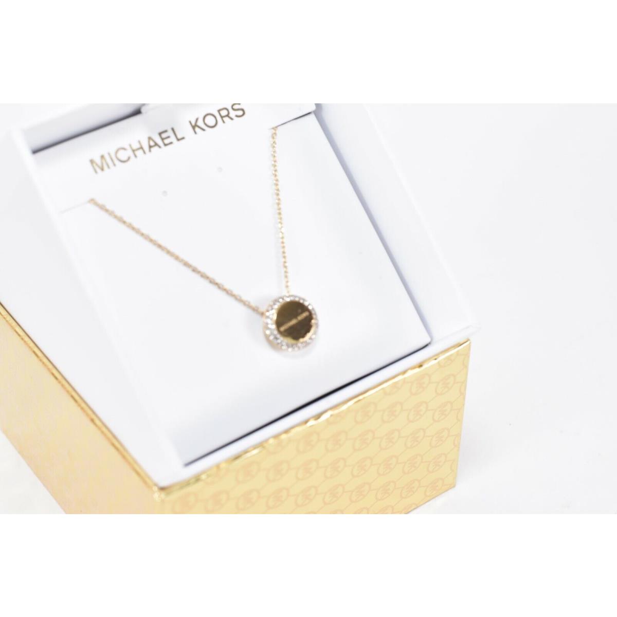 Michael Kors MKJX6178710 Brilliance Pave` Gold-tone Necklace H10