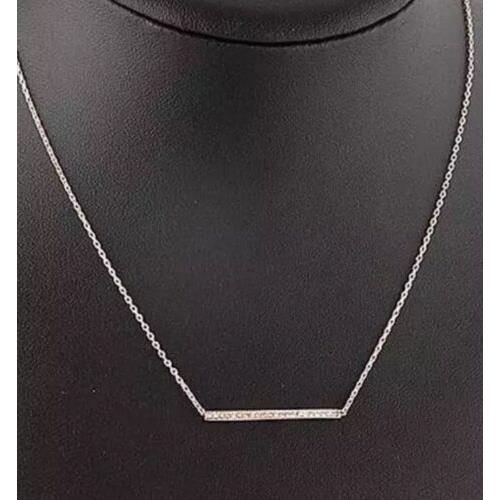 Michael Kors Brilliance Motif Rose Gold Tone Pave Pendant Necklace