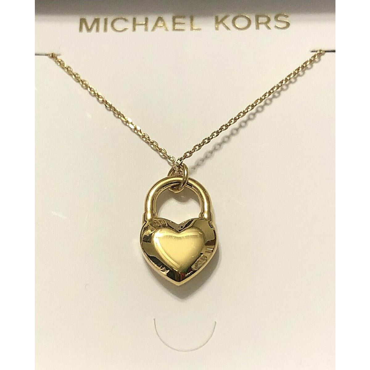 Michael Kors Gold-tone Heart Pendant Necklace MKJX7443710