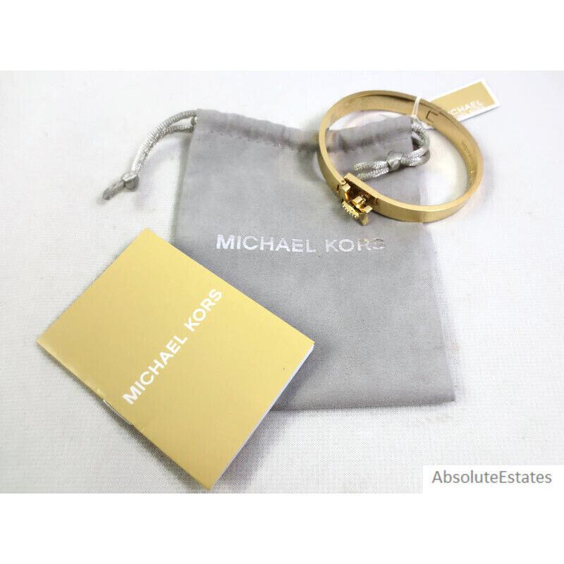 Michael Kors Logo Gold Crystal Bangle Bracelet MKJ7697710