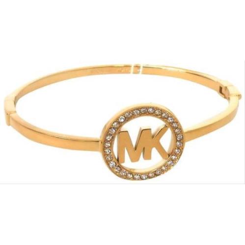 Michael Kors MKJX4116710 Women`s Gold Luxury MK Logo Bangle Bracelet