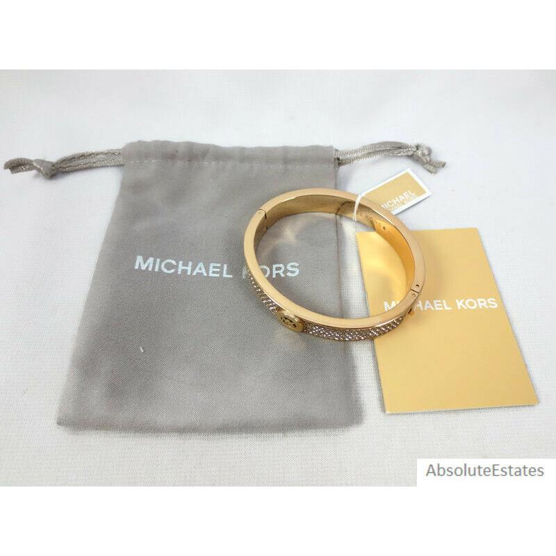 Michael Kors Gold Pave Crystal Fulton Bangle Bracelet MKJ3998710