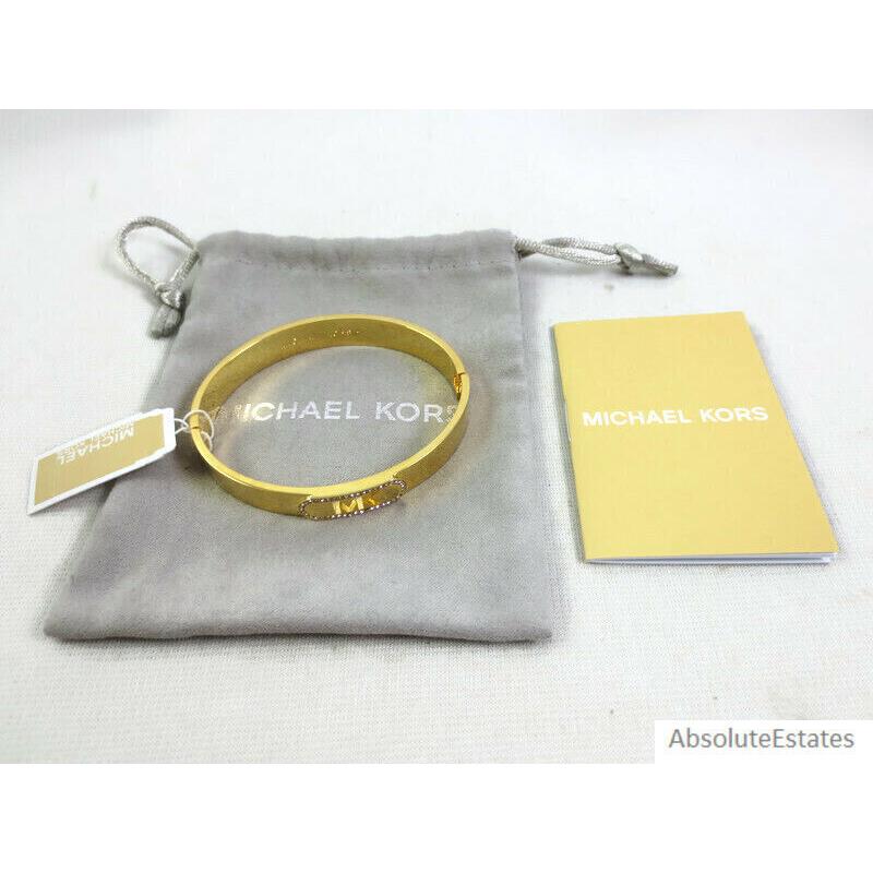 Michael Kors Oval Logo Gold Crystal Bangle Bracelet MKJ8029710