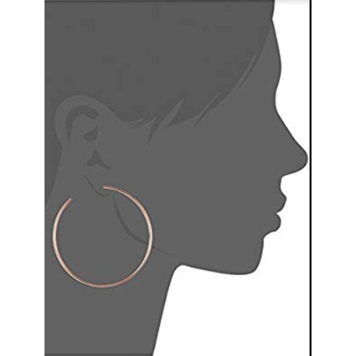 Michael Kors Outlets Hoop Earrings Rose Gold Stainless Steel 2.5 D MKJ4163791