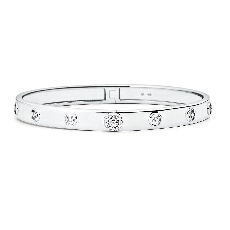 Michael Kors MKC1548AN040 MK Logo Bangle .925 Sterling Silver Bracelet