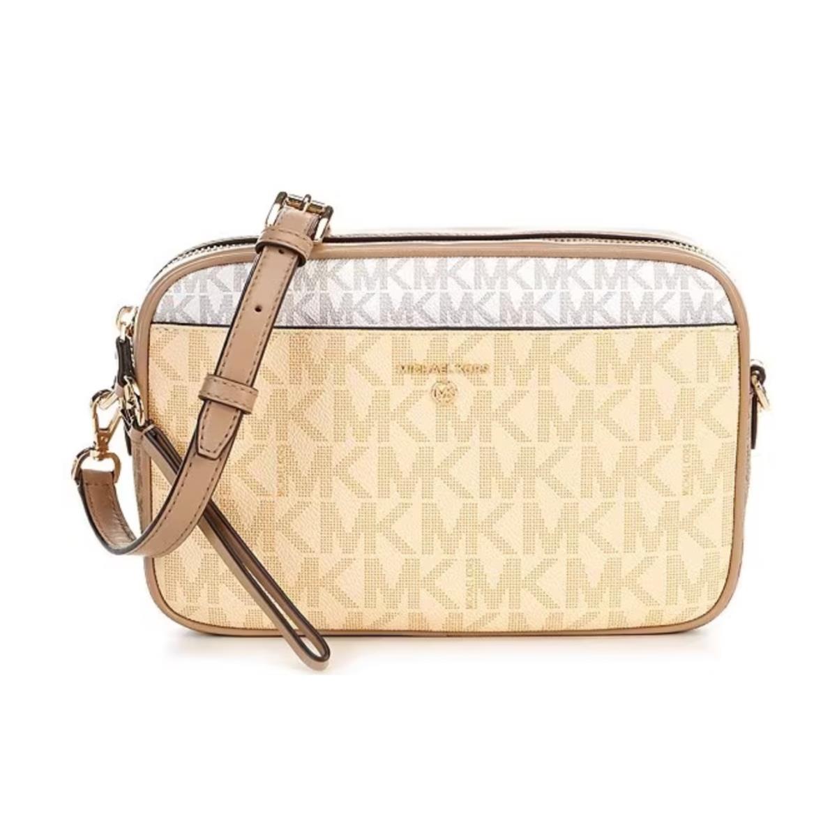 Michael Kors Jet Set Signature Logo Charm East West Crossbody - Buttermilk Multi