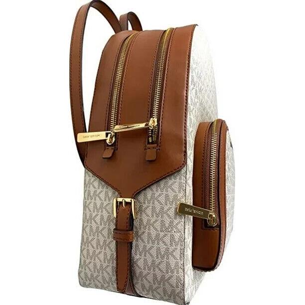 Michael Kors Jaycee Large Logo Backpack Vanilla - Exterior: Vanilla