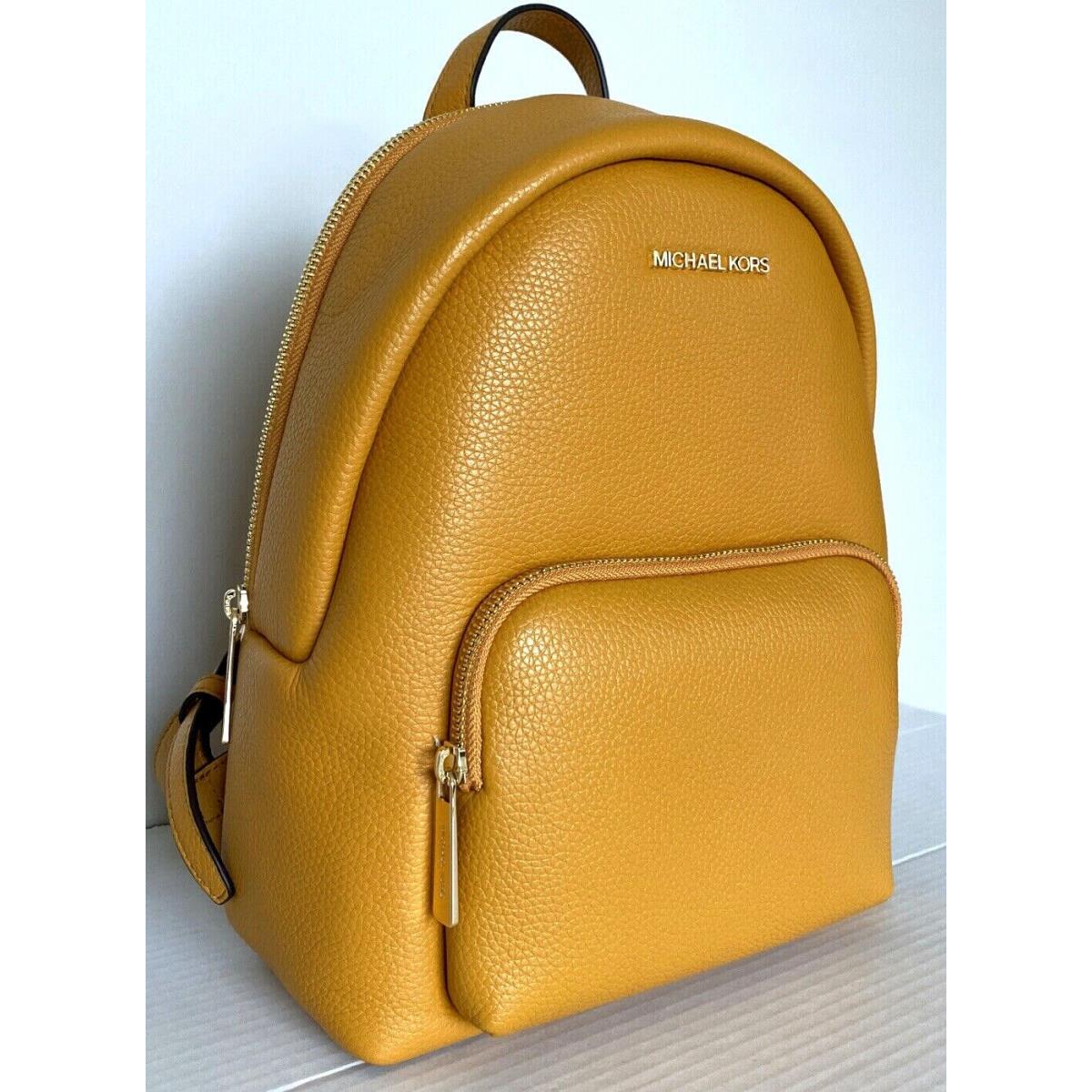 Michael Kors Erin Medium Backpack Pebble Leather Marigold