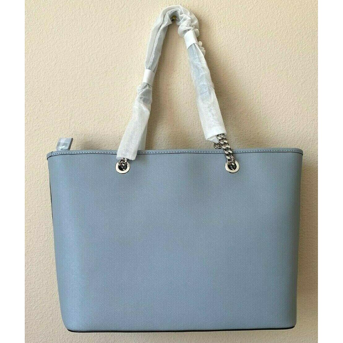 Kors Jet Set Travel Chain Top Zip Tote Dusty Blue 30T6SJ8T6L