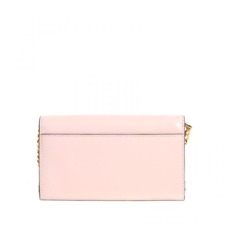 Michael Kors Women`s Mott Leather Large East West Clutch Handbag in Soft Pink