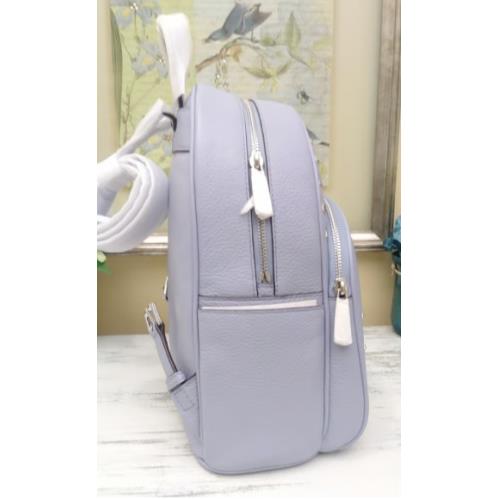 Michael Kors Abbey Baby Blue Pyramid Studded Leather Backpack