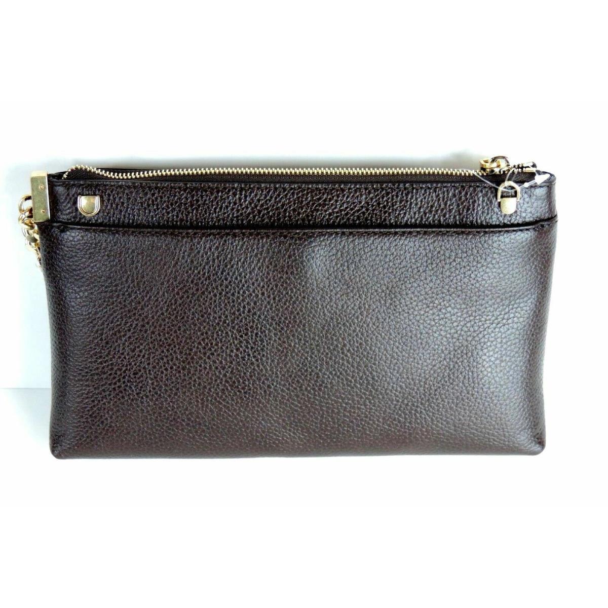 Michael Kors James Pebble Leather Clutch Coffee Handbag 32F6AJYW7L