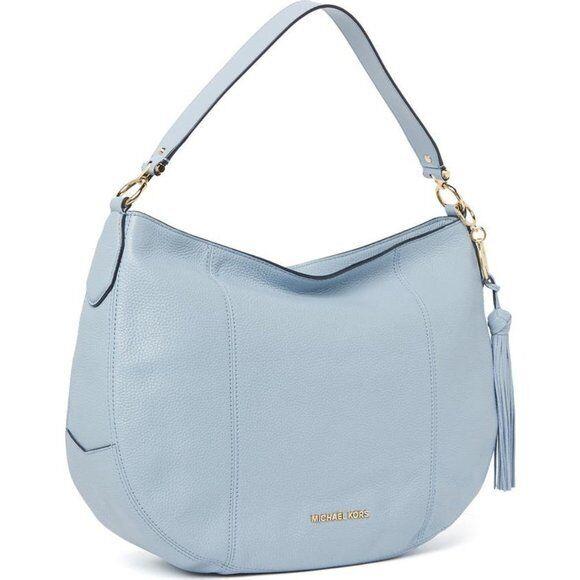 Michael Kors Brooke Large Zip Hobo Shoulder Bag - Exterior: Pale Blue, Lining: See Images, Handle/Strap: See Images