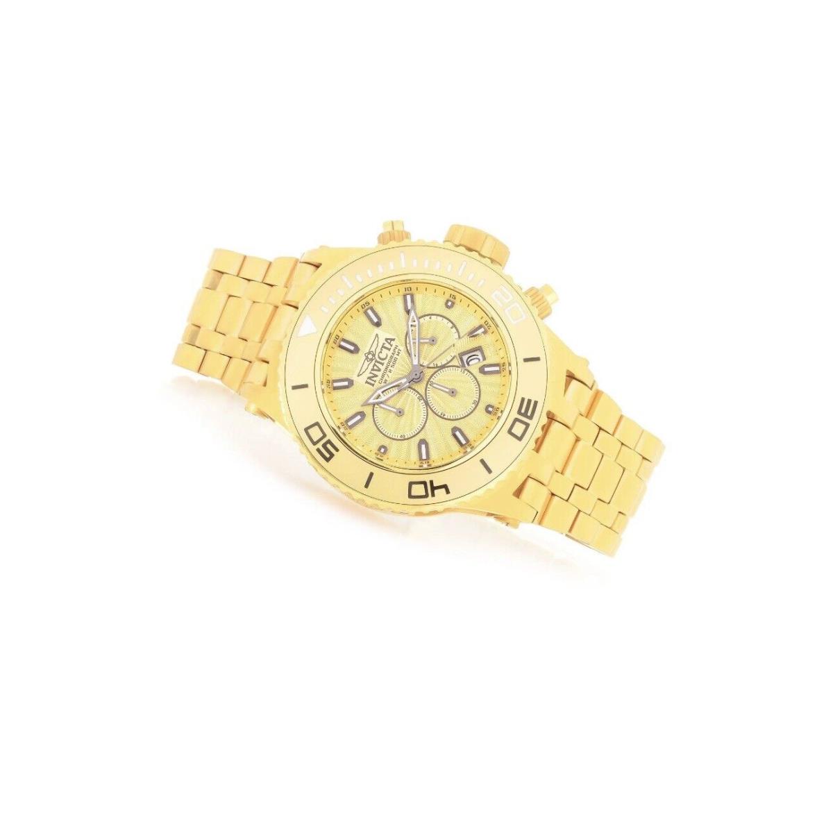 Invicta Men`s 52mm Subaqua Specialty Quartz Chronograph Stainless Steel Bracelet - Band: Gold Tone