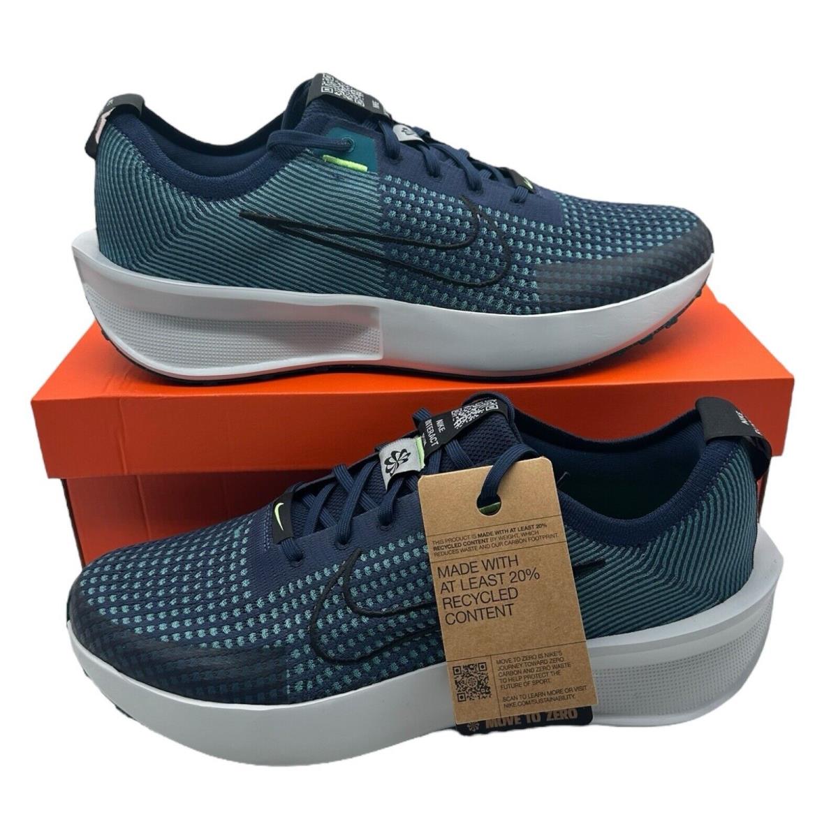 Nike Interact Run Running Shoes Men`s Size 8.5 College Navy/black FD2291-403