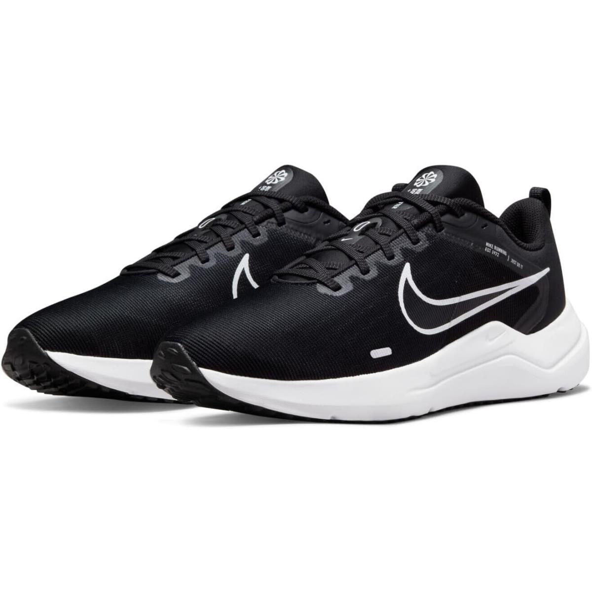 Nike Downshifter Men`s Road Running Shoes DD9293-001 Black/smoke Grey 12 - Black/White-DK Smoke Grey