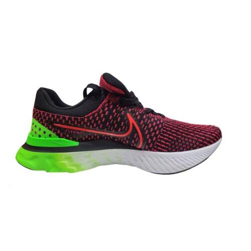Nike Men React Infinity Run FK 3 Running Shoe Size 11 Black Red Green - Black