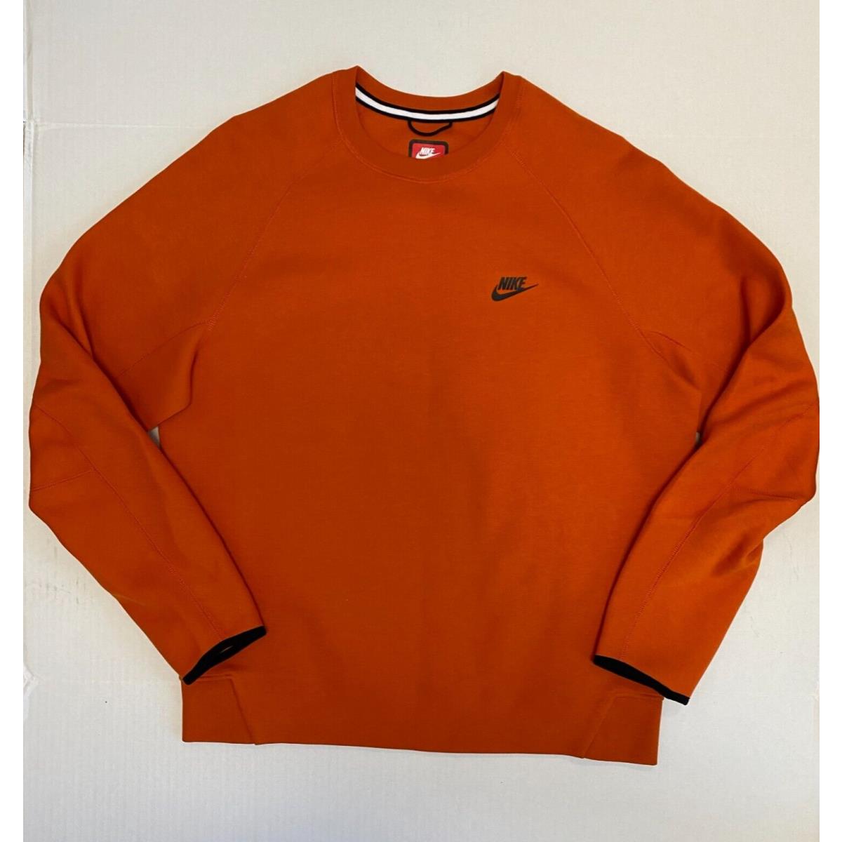 Nike Sportswear Tech Fleece Pullover Campfire Orange Black FB7916-893 Size 2XL