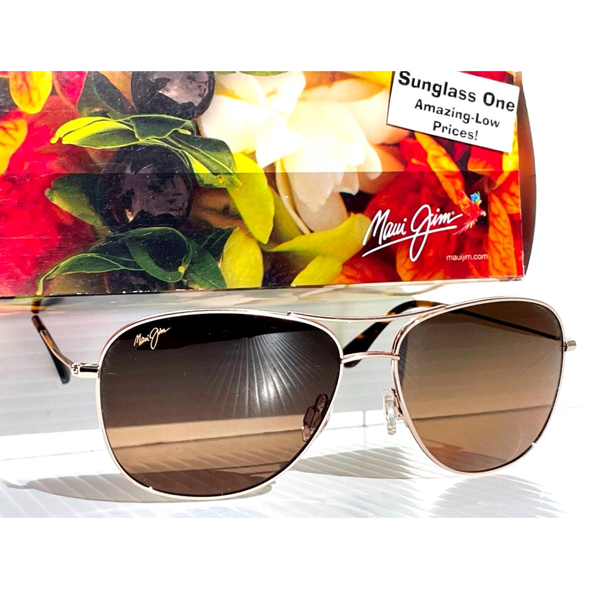 Maui Jim Cliff House Gold Polarized Hcl Bronze Lens Sunglass HS247-16