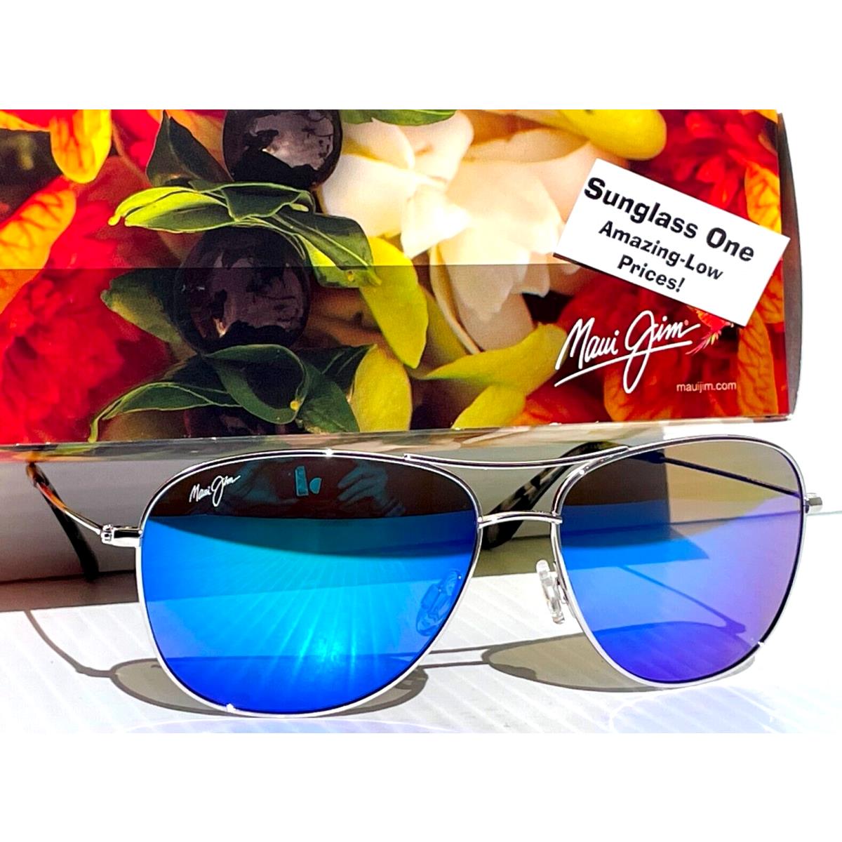 Maui Jim Cliff House Silver Polarized Hawaii Blue Lens Sunglass B247-17