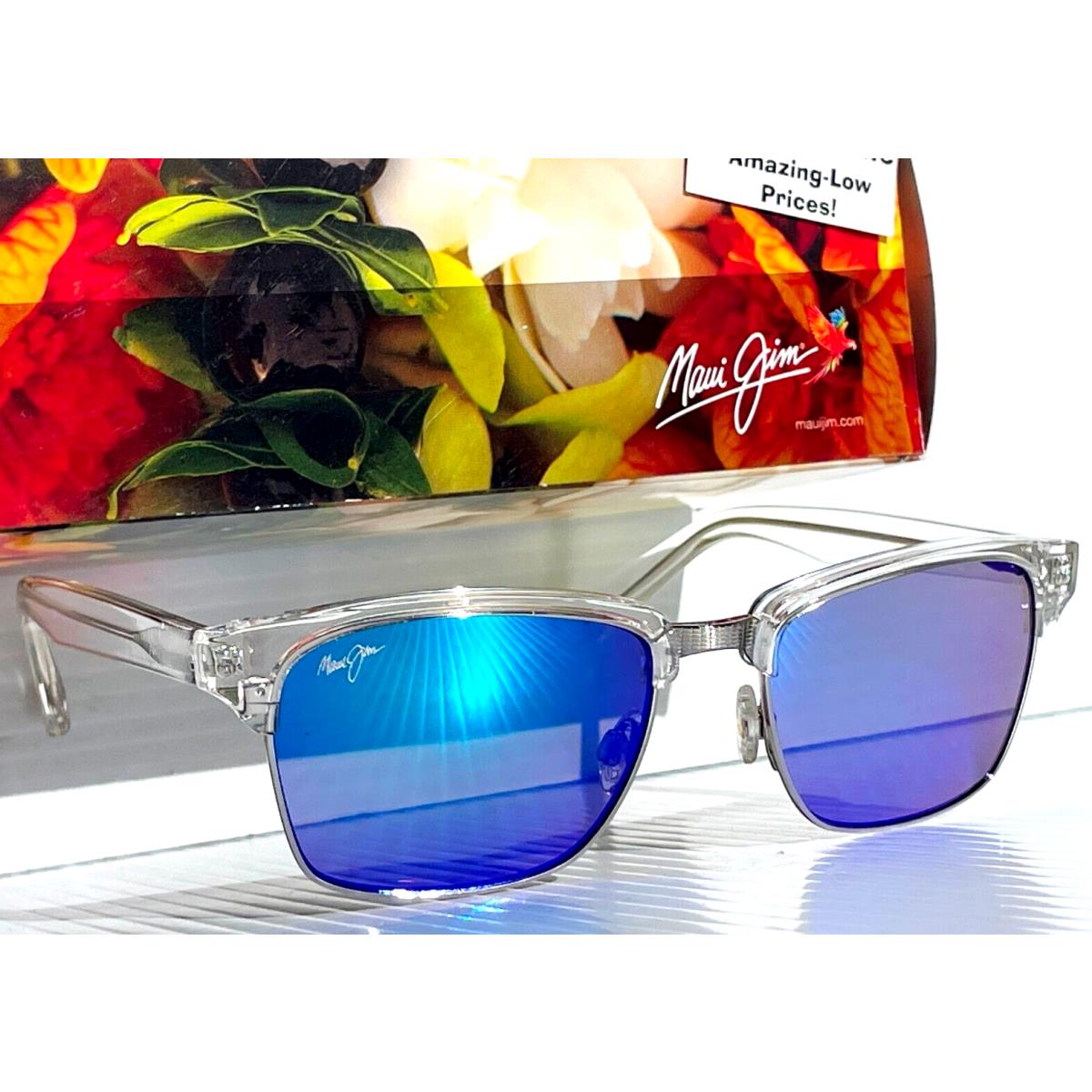 Maui Jim Kawika Crystal Clear Polarized Hawaii Blue Lens Sunglass B257-05CR