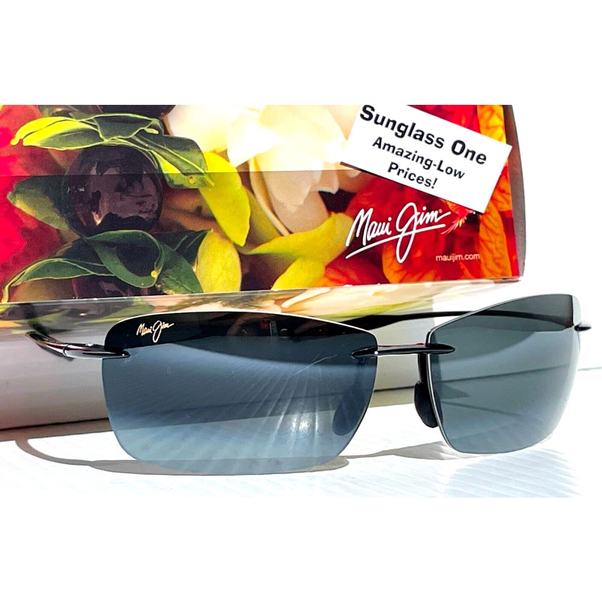 Maui Jim Lighthouse Gloss Black Polarized Grey Lens Sunglass 423-02